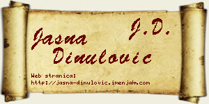 Jasna Dinulović vizit kartica